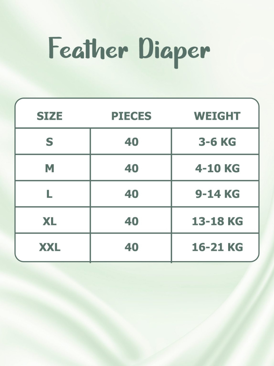 Zuvara Feather Diaper Pant - M - 40 Pcs 4 Zuvara Feather Diaper Pant - M - 40 Pcs