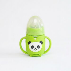 Glass Feeding Bottle – Green Panda