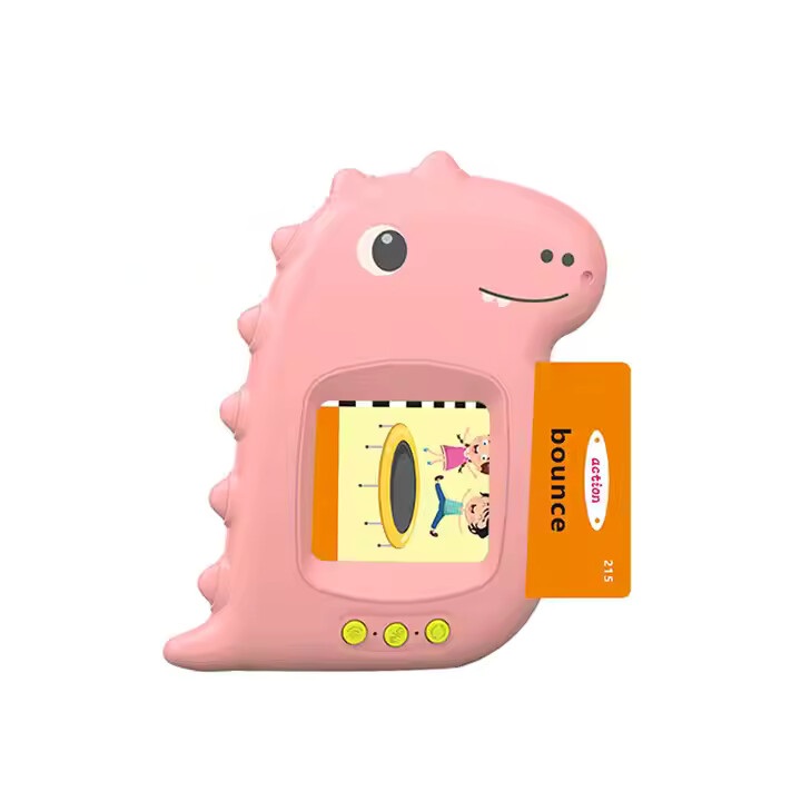 talking flash card green dino series 17