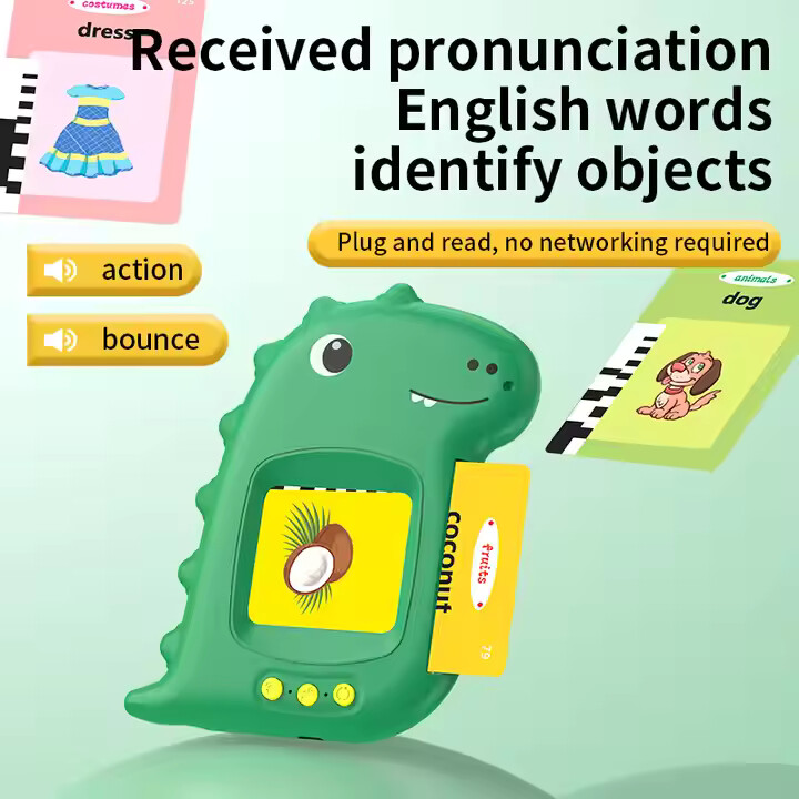 Talking Flash Card - Baby Pink Dino Series 5 Talking Flash Card - Baby Pink Dino Series