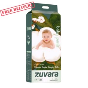 Zuvara Feather Diaper Pant – M – 40 Pcs