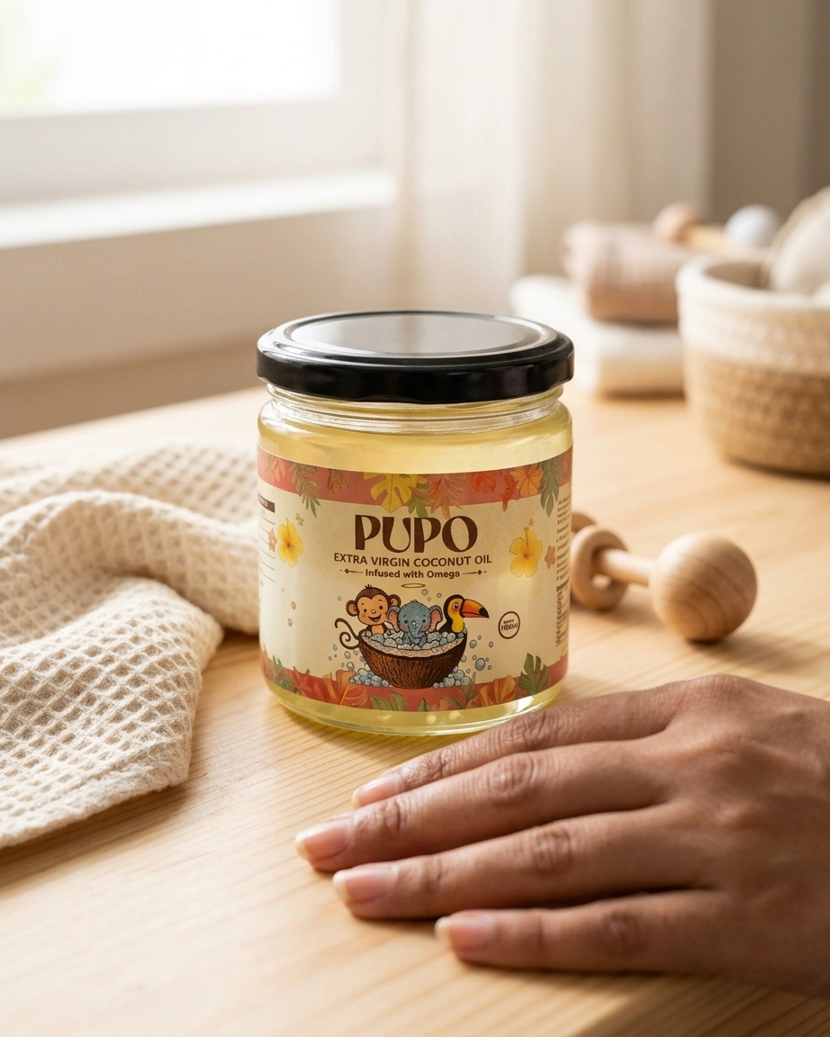Pupo Extra Virgin Coconut Oil - Omega Infused - 500 ml 5 pupo-coconut-oil-omega-infused